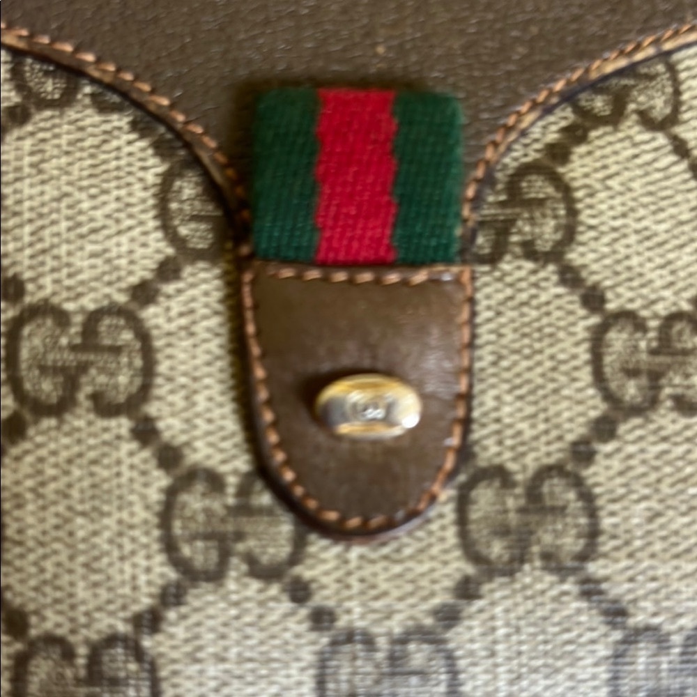 Gucci Brown Crossbody Bag with Geometric Pattern Preloved - Picture 5 of 16